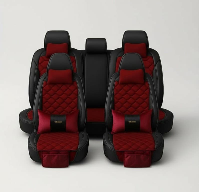 Jetés de siège orthopédique anti-tâche Couleur Rouge