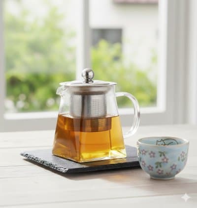 Théière en verre résistante au chaleur