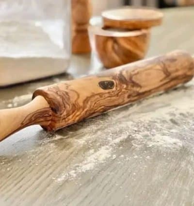 Rouleau à pâtisserie en bois d'olivier