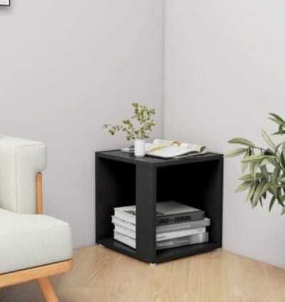 Table Décorative Avec Rangement En MDF Stratifié de Haute Qualité – Couleur Noir