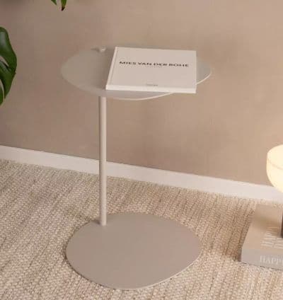 Table D’appoint En Metal Beige