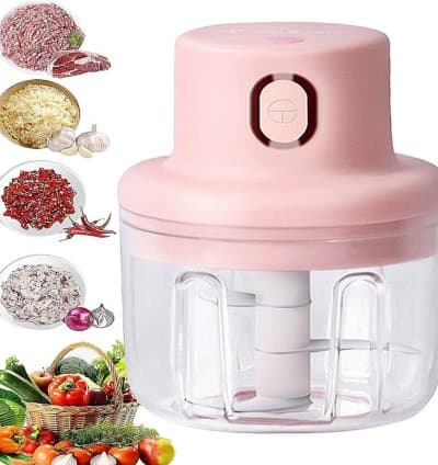 Mini hachoir électrique sans fil pour ail en verre, petit robot de cuisine portable