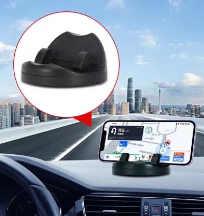 Support de téléphone de voiture pour tableau de bord avec plaque d'immatriculation de parking rotatif à 360 degrés