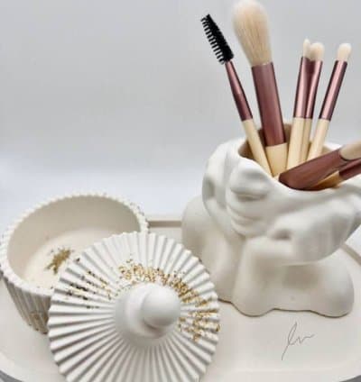Set de 3 pièces décoratifs en plâtre