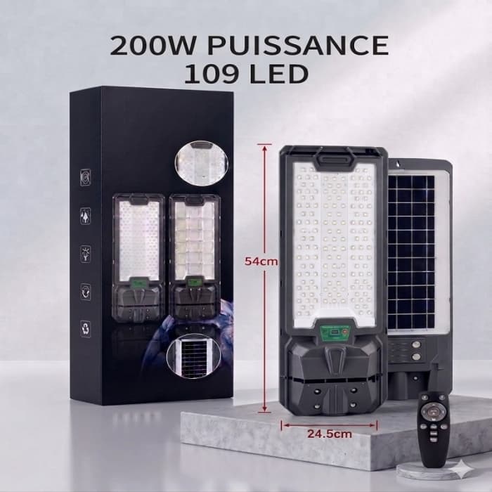 Lampe Solaire À 109 LEDs Ultra-Lumineuse 200W