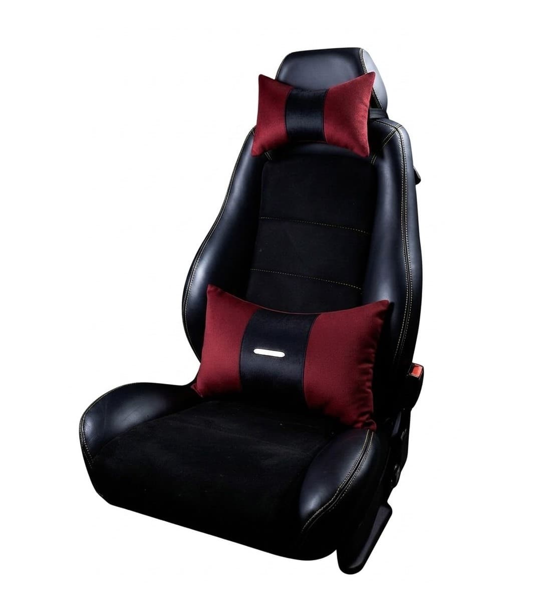 Pack Confort : Repose Tête + Coussin de Dos en Rouge
